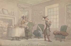 Dr. Syntax Copying the Wit of the Window by Thomas Rowlandson